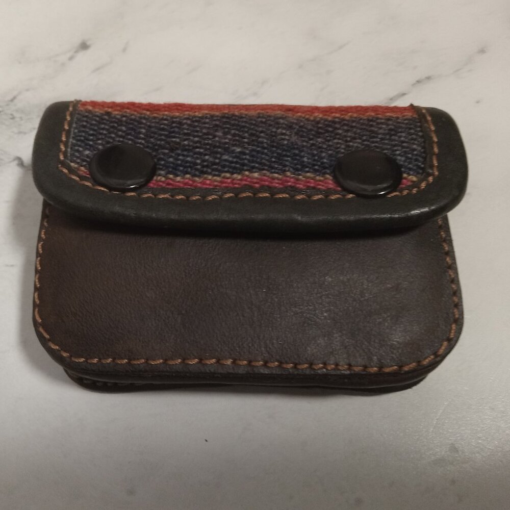 Vintage Guatemalan Unique Leather Trekking Belt Pouch